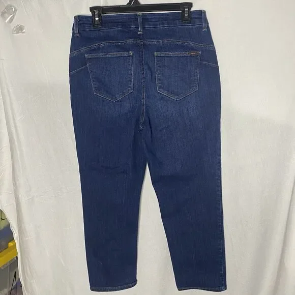 CHICOS So Lifting Cropped Jeans Slimming Stretch Denim Mid-Rise Women 0.5 6 Blue - Picture 2 of 8